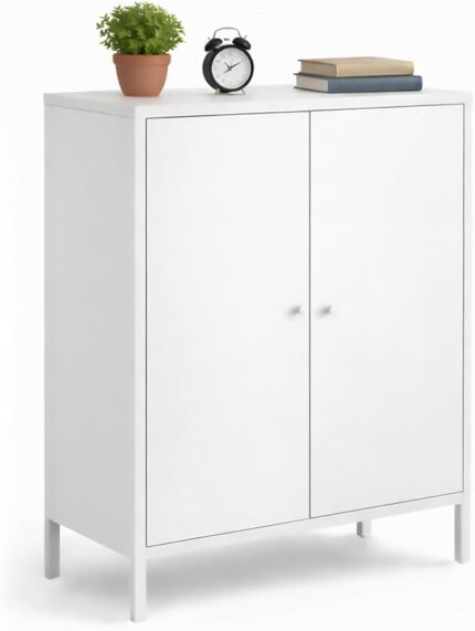 Jorunb Sideboard Buffet Cabinet with Storage,3 Drawers & 2 Doors Collection - Buffet Cabinet,Adjustable Shelves,Coffee Bar Table for Kitchen,Dinning (White)