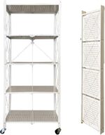 N/P 5-Tier Foldable Metal Storage Shelves - White