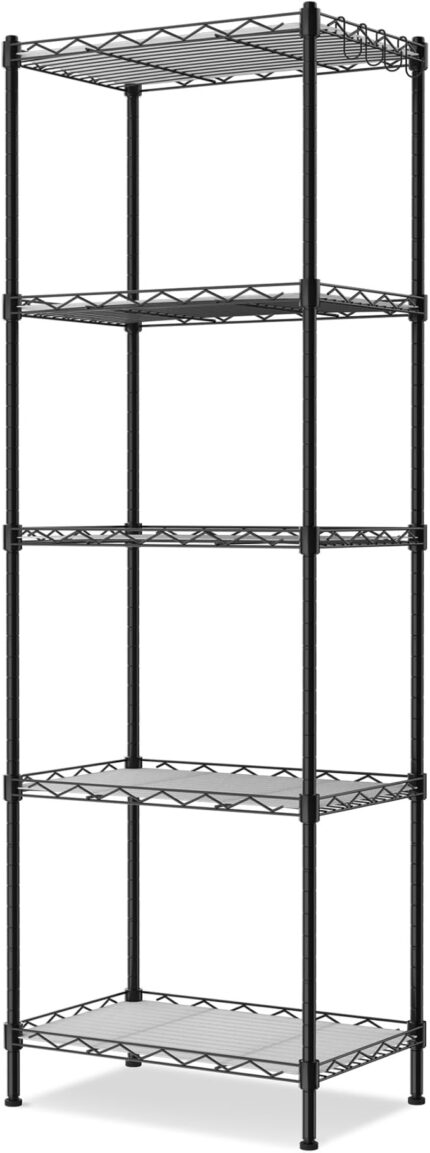 WORKPRO 5-Tier Metal Shelving Unit, Height Adjustable Storage Rack