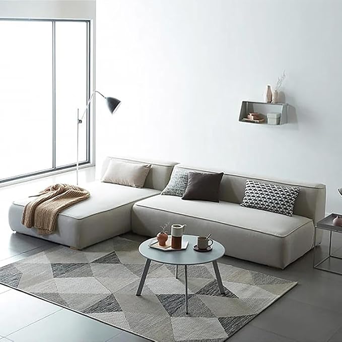 61xqhpGsPL._AC_SX679_-1.jpg Velmora Modern L-Shaped Sectional Sofa with Deep Seating (Grey) - Image 1