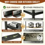 4-Tier Kitchen Storage Shelves,2000LBS Heavy Duty Metal Shelving,59 - Image 4