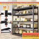 4-Tier Kitchen Storage Shelves,2000LBS Heavy Duty Metal Shelving,59 - Image 2