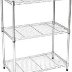 amazon basics 3-Shelf Shelving Unit - Chrome (Steel)