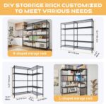 5-Tier Heavy Duty Storage Rack,Adjustable Carbon Steel Shelving Unit(69''W) - Image 7
