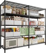 5-Tier Heavy Duty Storage Rack,Adjustable Carbon Steel Shelving Unit(69''W)