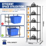 WORKPRO 5-Tier Metal Shelving Unit, Height Adjustable Storage Rack - Image 3