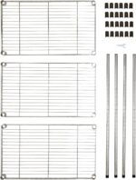 amazon basics 3-Shelf Shelving Unit - Chrome (Steel) - Image 6